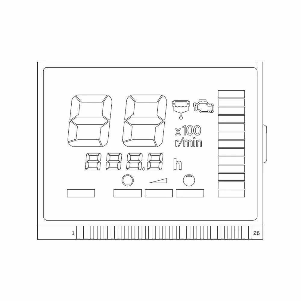 Дисплей для цифрового многофункционального тахометра Yamaha 6Y5-8350T-D0-00