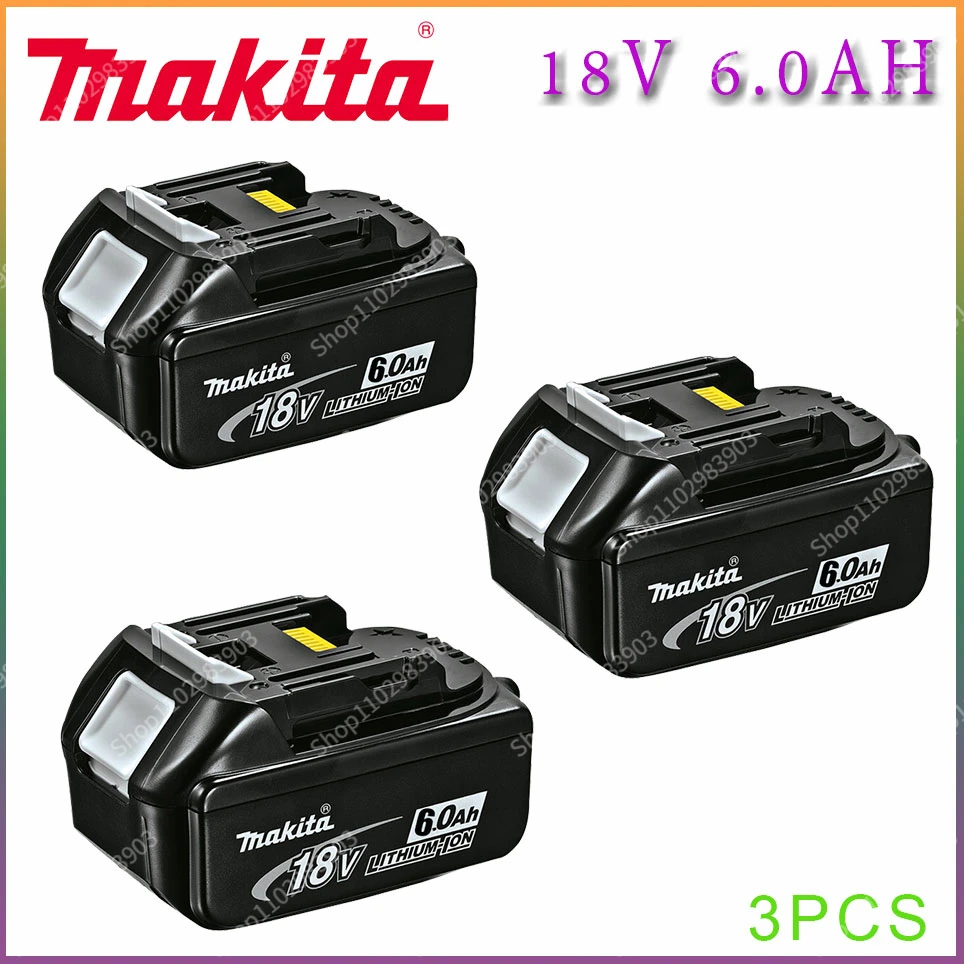 

Makita 100%Original Lithium ion Rechargeable Battery 18V 6000mAh 18v drill Replacement Batteries BL1860 BL1830 BL1850 BL1860B