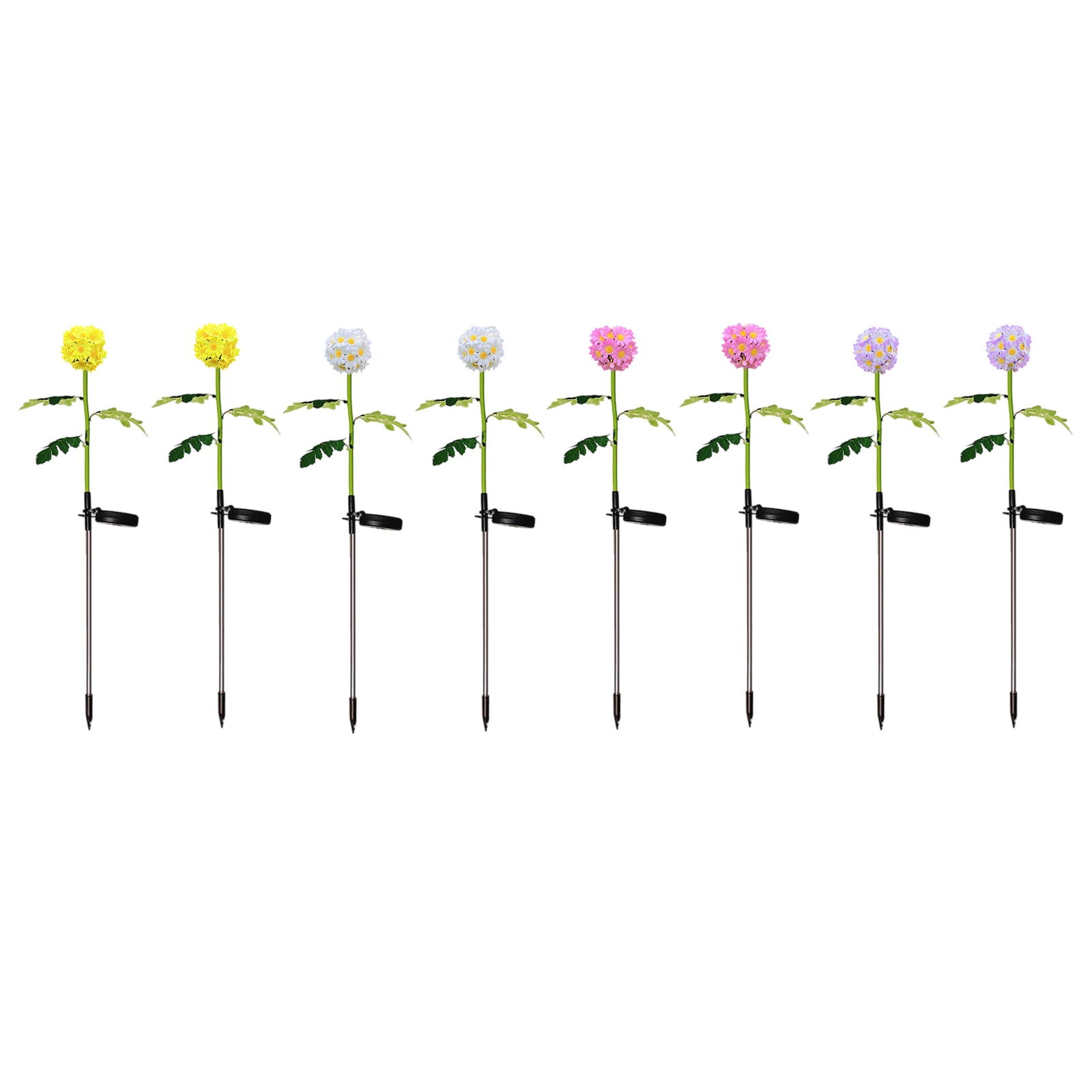 

Outdoor Solar Powered Chrysanthemum Lights 2 Pcs Artificial Chrysanthemum Garden Stake Lamps IP65 Waterproof Decorative