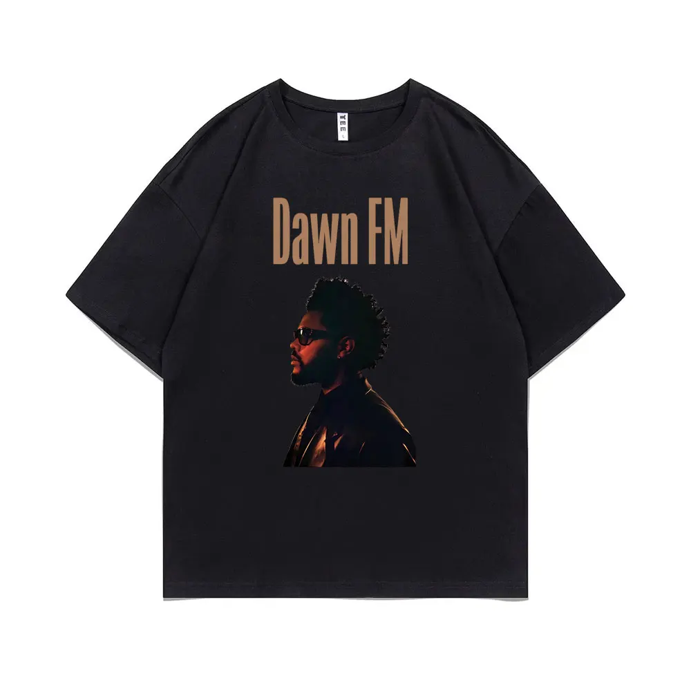 

Singer The Weeknd Dawn FM Graphic Print Tshirt Tops Men's Harajuku Hip Hop T Shirt Short Sleeve Men Women Fashion Cotton T-shirt