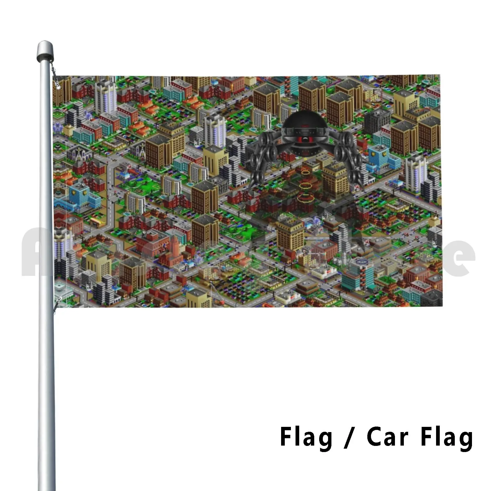 Simcity 2000 флаг без логотипа сим-город масштабирование-Hd (высокая контрастность)