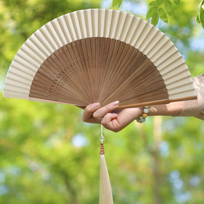 

Винтажный Веер Из Бамбука В Форме Сердца, Белая Деревянная Рамка, Ретро-стиль, Декоративный Веер