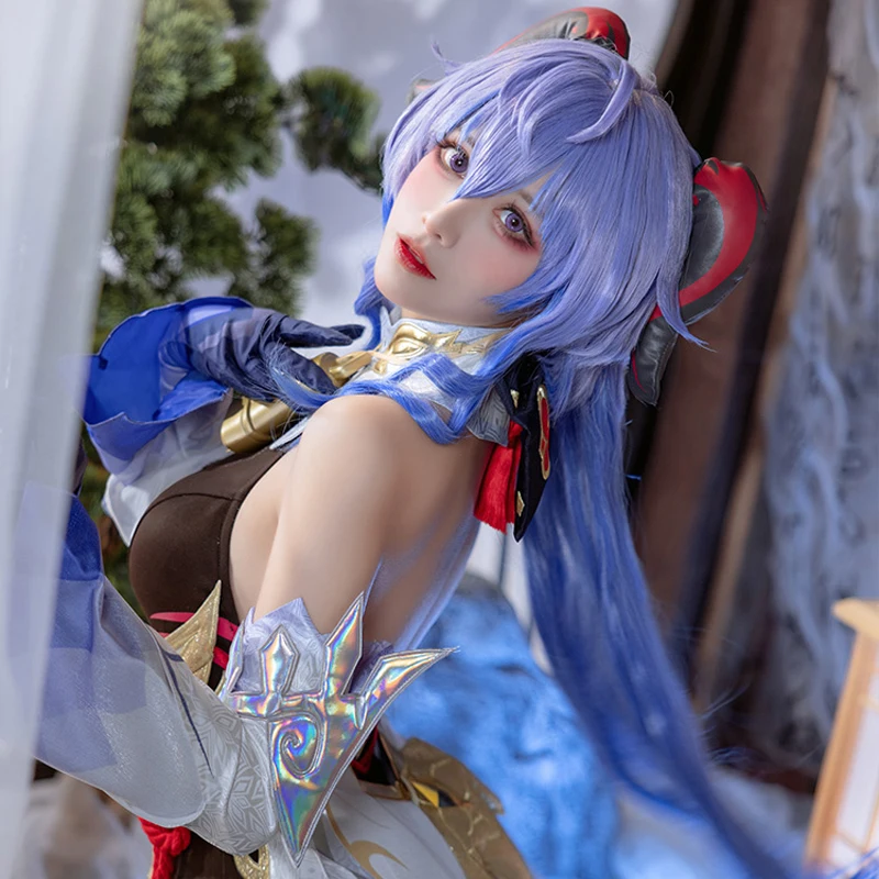 The Ganyu Косплей Genshin Impact Game Одинаковая одежда на складе Сексуальный женский