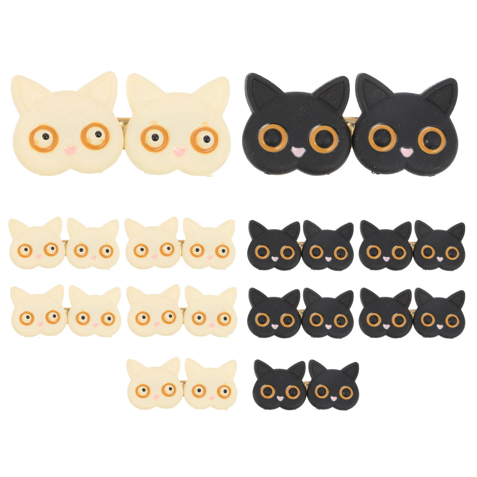 

12 Pcs Girls Hair Accessories Cartoon Clip Duckbill Clasp Cat Fur Grip Abs Barrettes Child