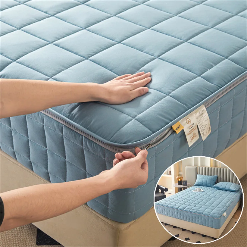 Постельное белье наматрасник на молнии шесть сторон все включено защита от