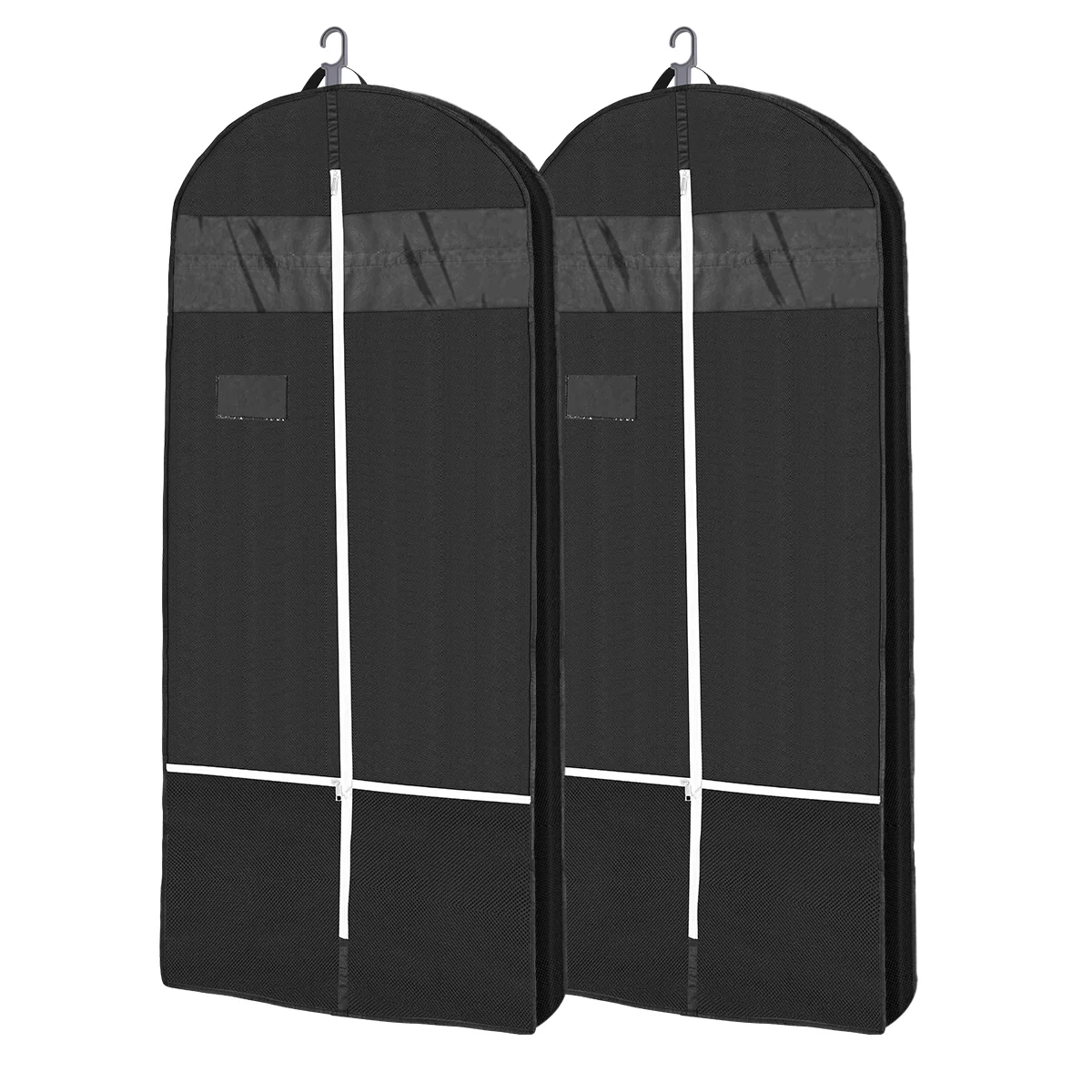 

Cabilock Garment Bags Hanging Breathable Gusseted Garment Covers Storage Suit Cover with Clear Window and ID Holder