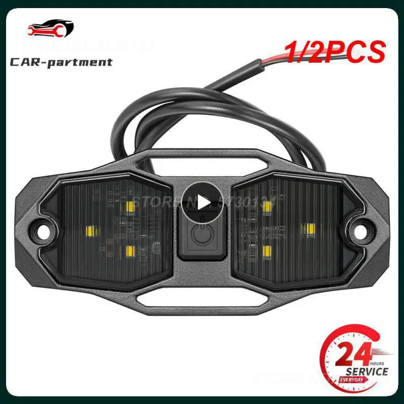 

1/2PCS White Roll Bar Mount LED Dome Light Light W/Switch For Polaris RZR UTV 4WD Car Excavator Pickup Wagon UTB Cab ATV