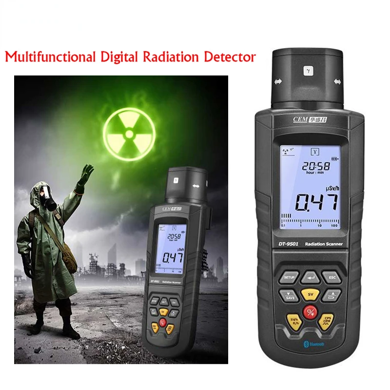 

CEM DT-9501 Radiation Scanner Reactor Geiger Counter Radiation Detector α β γ X-ray Detector Radiate Inspection Instrument