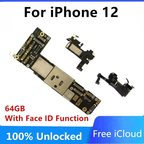 Чистая материнская плата iCloud с хорошей работой для iPhone 12 12 Pro MAX 12 Mini материнская плата с Face ID основная логическая плата