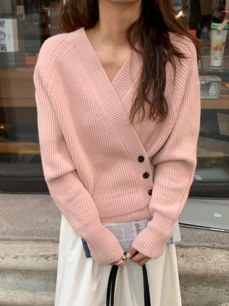 Осень-зима свитер в рубчик пуловеры для женщин 2024 вязаный сексуальный с