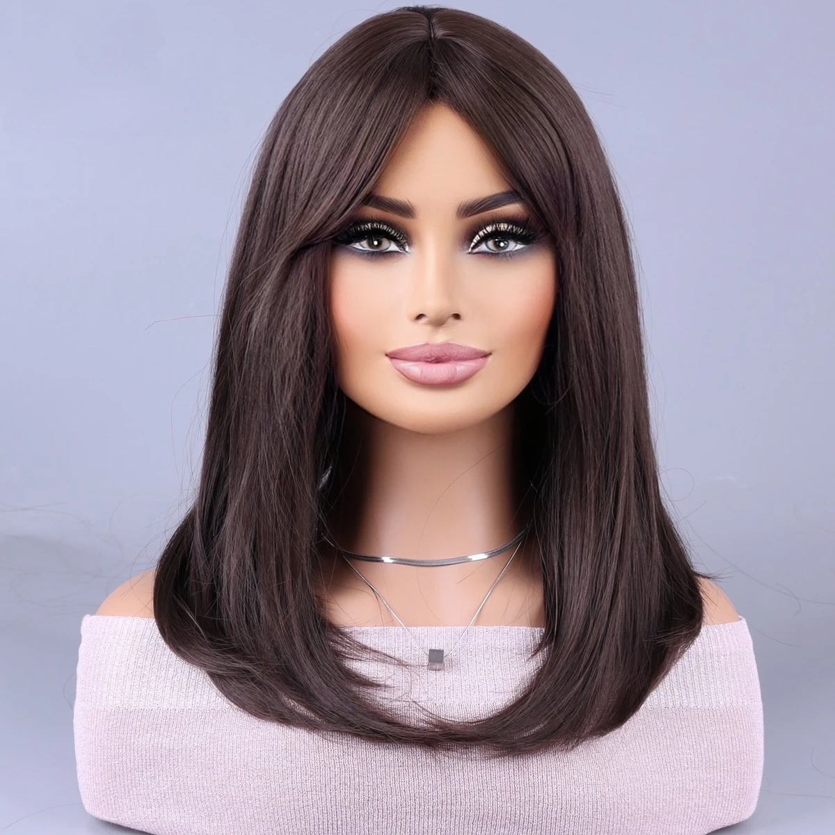 Женские модные коричневые зернистые золотые парики bobo