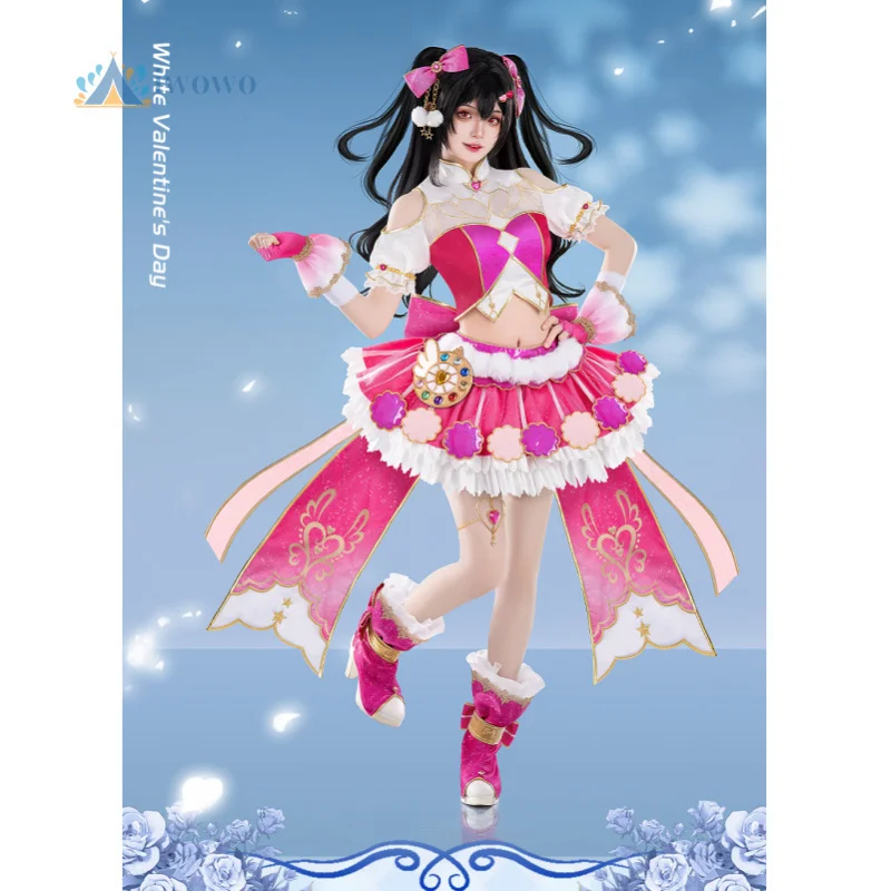 Фото Аниме Lovelive Косплей Костюм Элли Женщина Розовые Сладкие Цветы Лолита Платье Униформа Хэллоуин Карнавальная Вечеринка Одежда Наряд №4