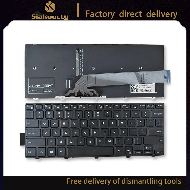 

Siakoocty Original NEW English keyboard For Dell Inspiron 14 3442 3450 5442 5445 5447 5448 3465 7447 5457 laptop English keyboar