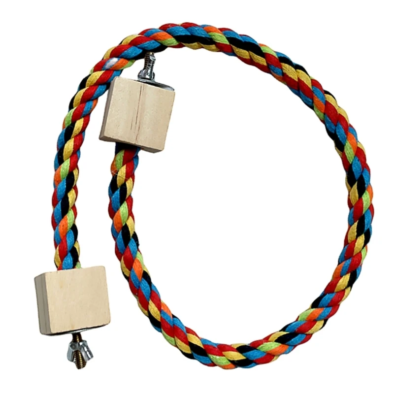 Птичий окунь плетеная веревка подставка для качелей птиц качели попугаев клетка