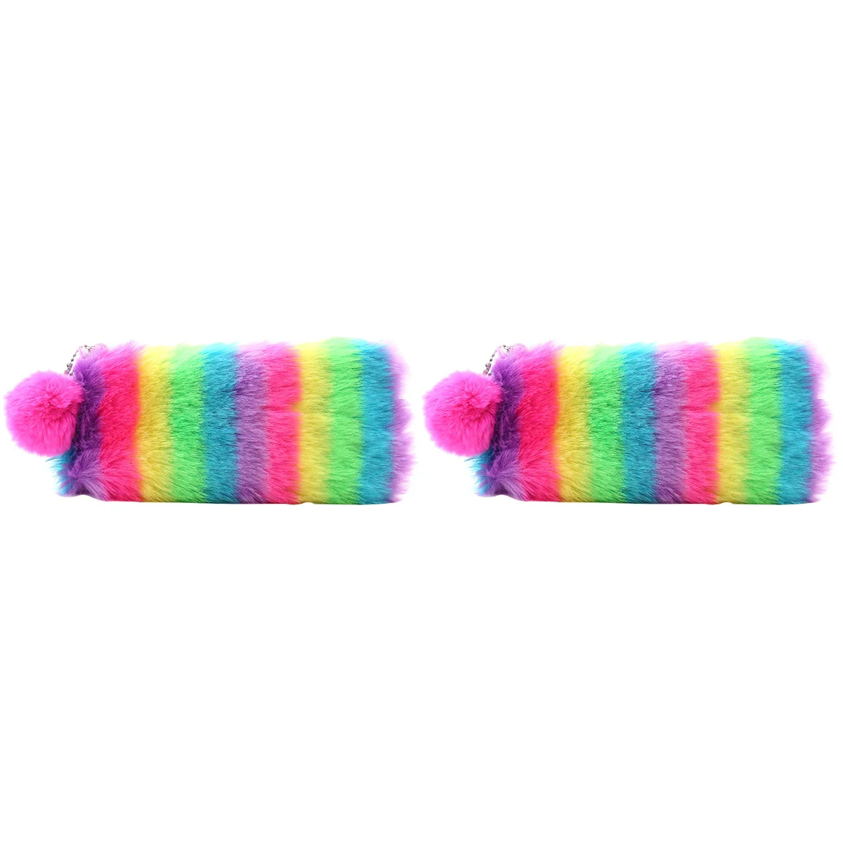 

Чехол-сумка для девочек, многофункциональный чехол для макияжа rainbowysmall, милые пушистые дамские принадлежности, Плюшевые Ручки