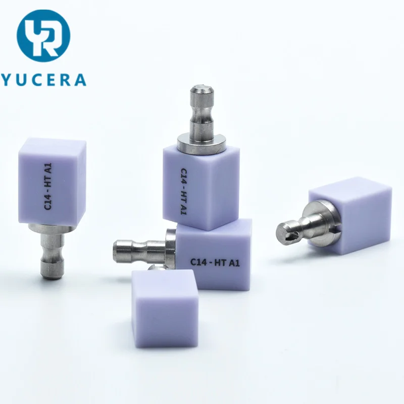 Natural Color YUCERA C14 LT BL Lithium Disilicate Dental Glass Ceramic Chairside Block for Dental Lab Use