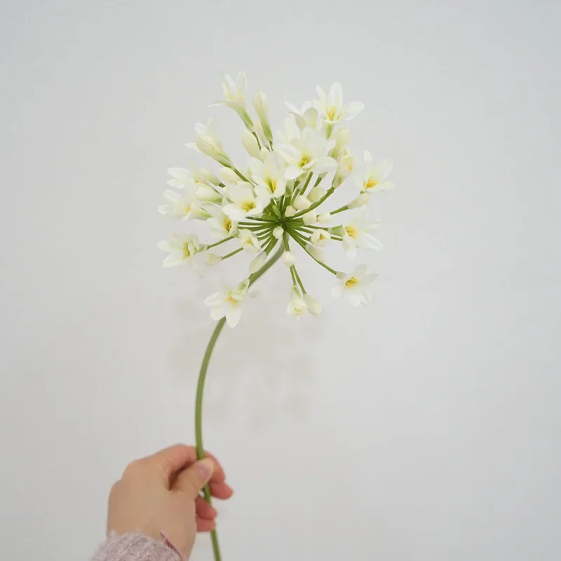 Искусственные пластиковые цветы агапантуса ветка искусственный цветок лотоса