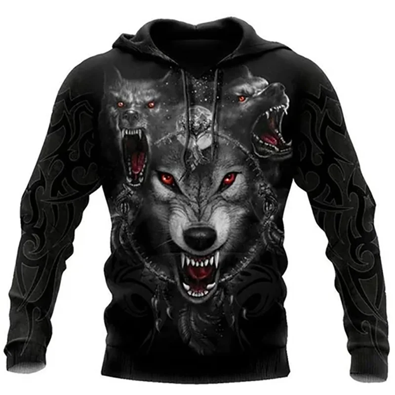 Men's Animal Hooded Sweatshirt, High-quality 3D Printed Clothing, Fashion Casual, Spring and Autumn Fashion, Fast Delivery
