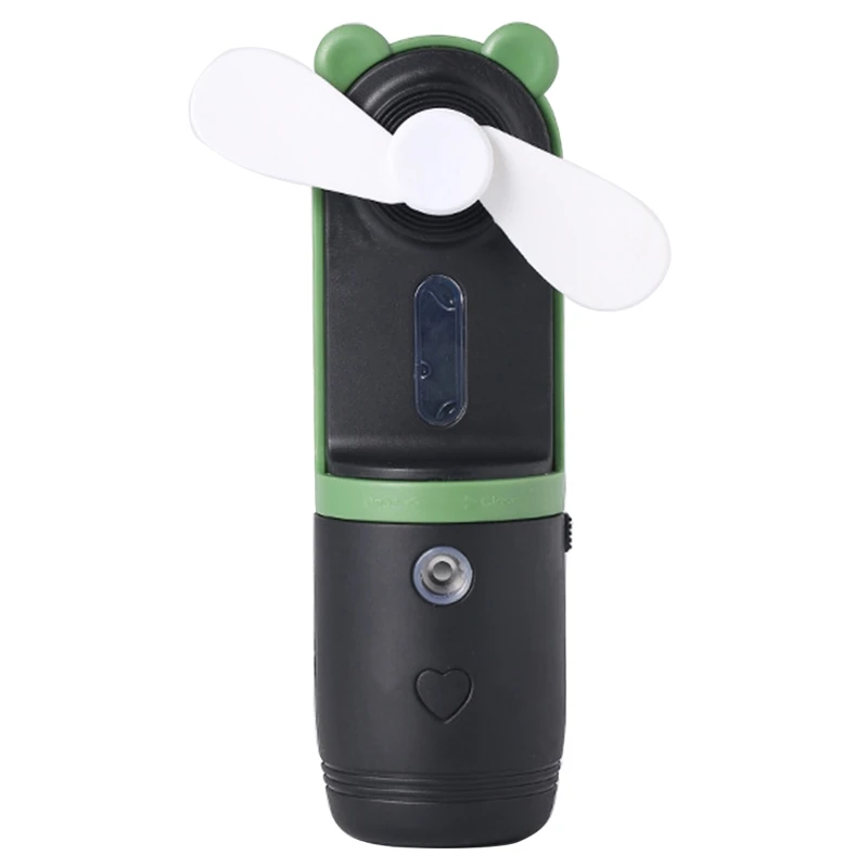 

M2EE Small Cooling Fan Portable Handheld Fan with Water Spray USB Rechargeable Eyelash Fan Mini Ventilation Fan Low Noise