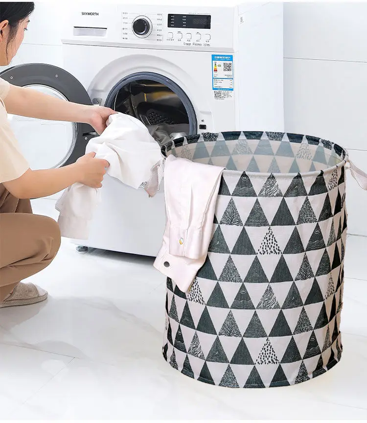 

Корзина для белья, корзина для хранения одежды, для общежития, домашнего шкафа, корзина для белья, тканевая Пыленепроницаемая сумка для хран...