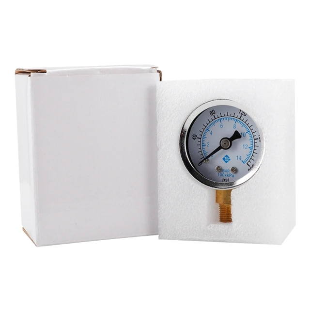 69hf Luftdruck messer Wasserdruck messer Messbereich 0-180psi 0-12 bar 2  Größe