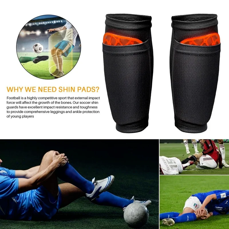 1 Pair Soccer Football Socks Pads Professional Sports Shield Leggings Leggings Sleeves Protective Gear