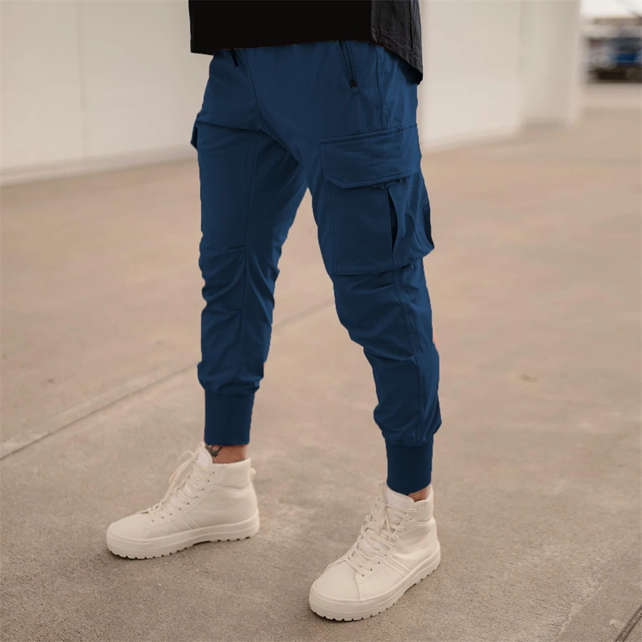 

2022 New Sports Pants Men's Fitness Trousers Summer Thin Loose Quick-Drying Stretch Beam Foot Running Training Pants