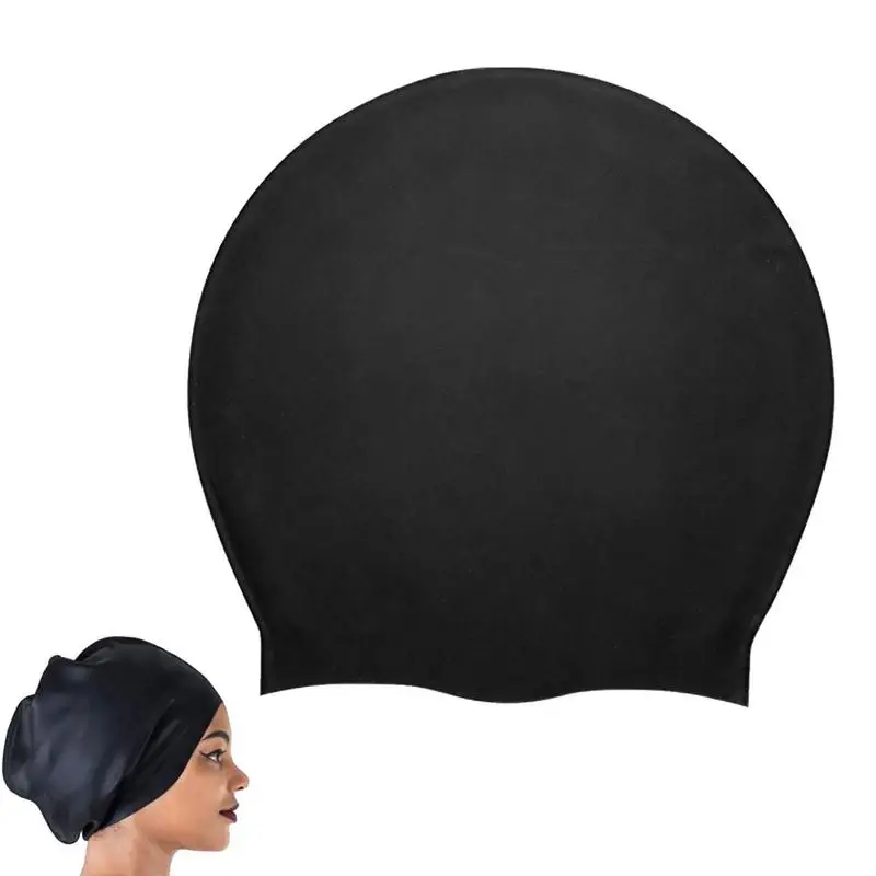 

Шапка для плавания для взрослых, большая Водонепроницаемая силиконовая шапка для защиты ушей, простая однотонная, для мужчин и женщин