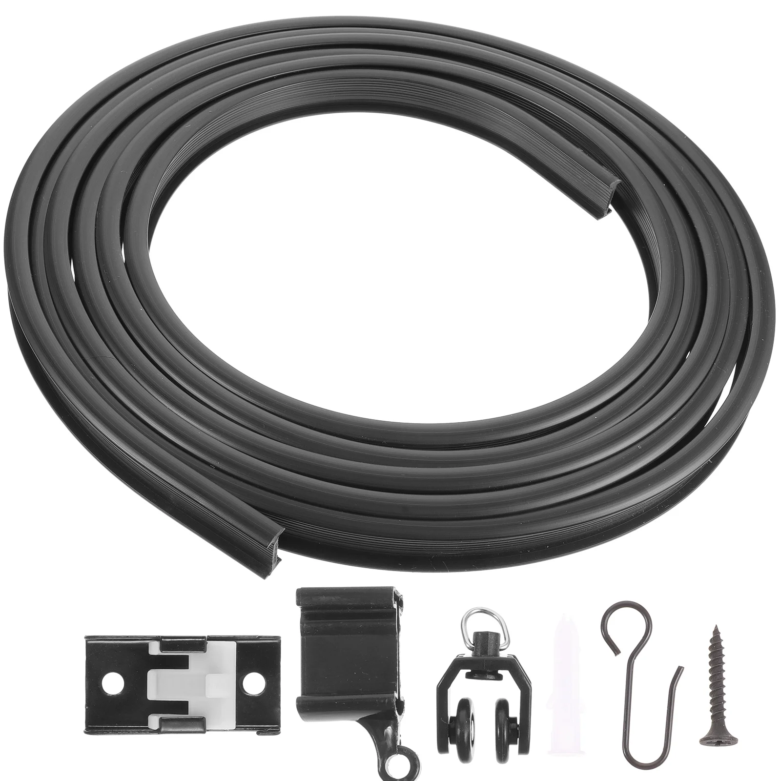 

Ceiling Drapes Flexible Curtain Track Black Window Curtains System Shades Rail Pulley