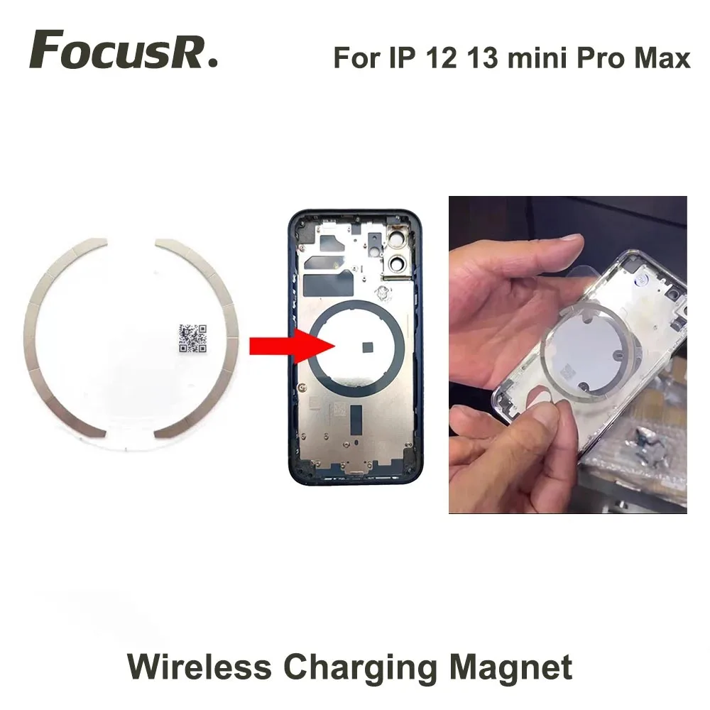 

2pcs/Lot Original Magsafe Wireless Charging Magnet Module Replace For iPhone 12 13 Pro Max Mini Back Housing Glass Modification