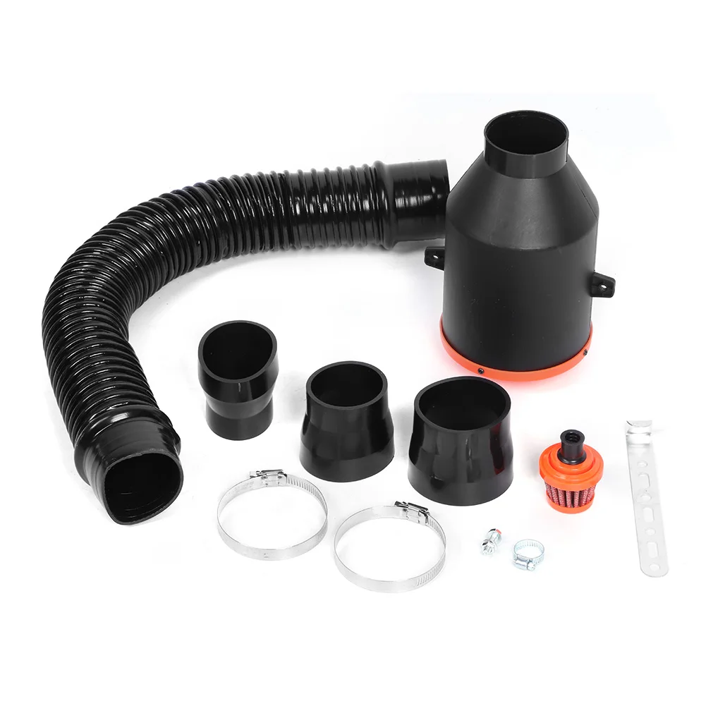 

64-76mm Cold Air Filter Universal Intake Pipe Hose Clamps Kit Car Refitting