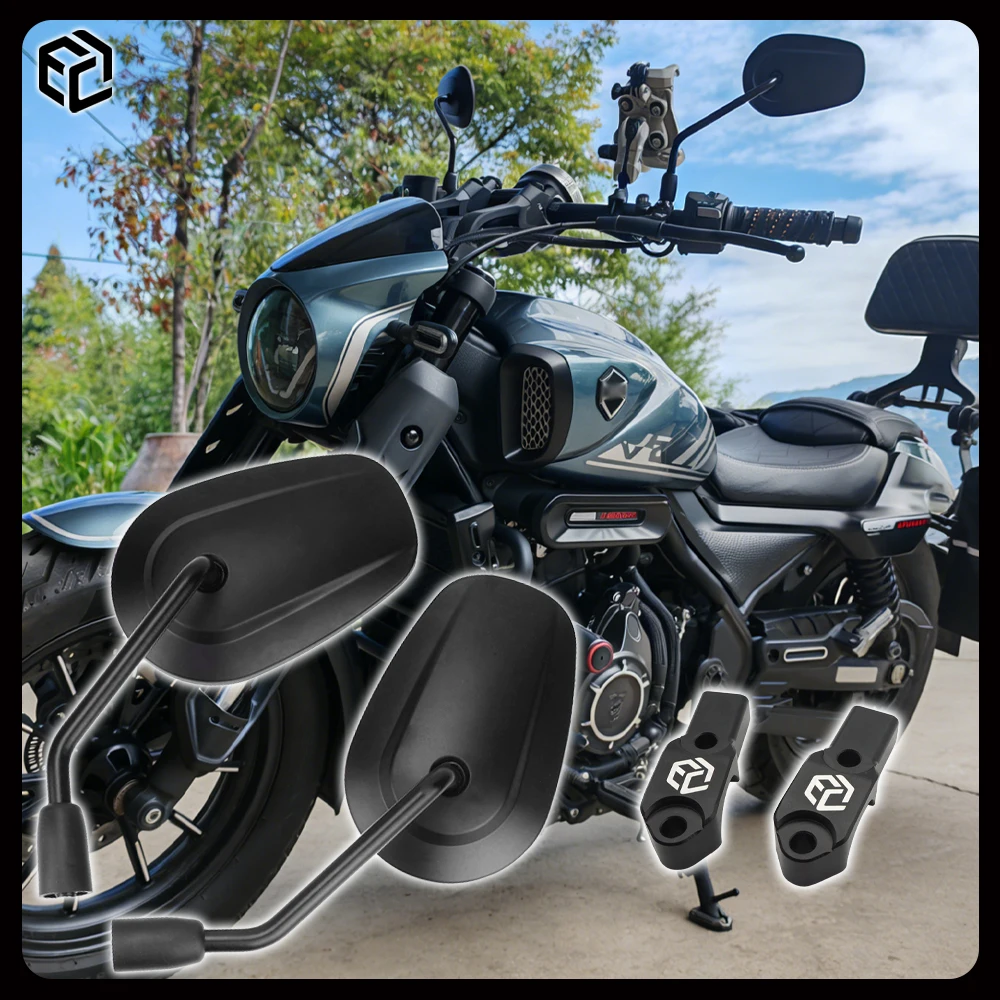 Фото Для VOGE cu250 cu525 cu 250 cu 252 мотоциклетное зеркало заднего вида, боковое зеркало с ЧПУ, аксессуары из алюминиевого сплава №1
