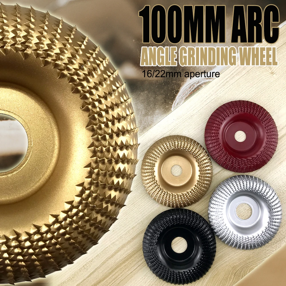

16/22mm Aperture 100mm Arc Angle Grinding Wheel Woods Shaping Grinding Discs Woodworking Sanding Wheel Rotary Abrasives