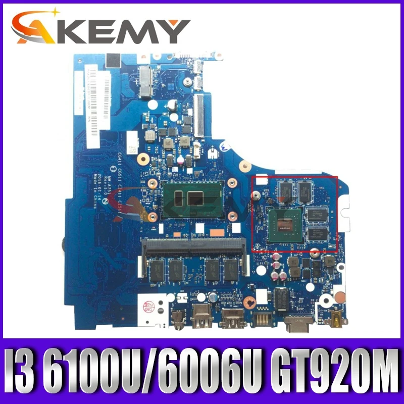 Материнская плата Akemy для ноутбука Lenovo 310-15ISK 510-15ISK 510 310-15IKB Модель I3 6100U/6006U GPU GT940M /920M