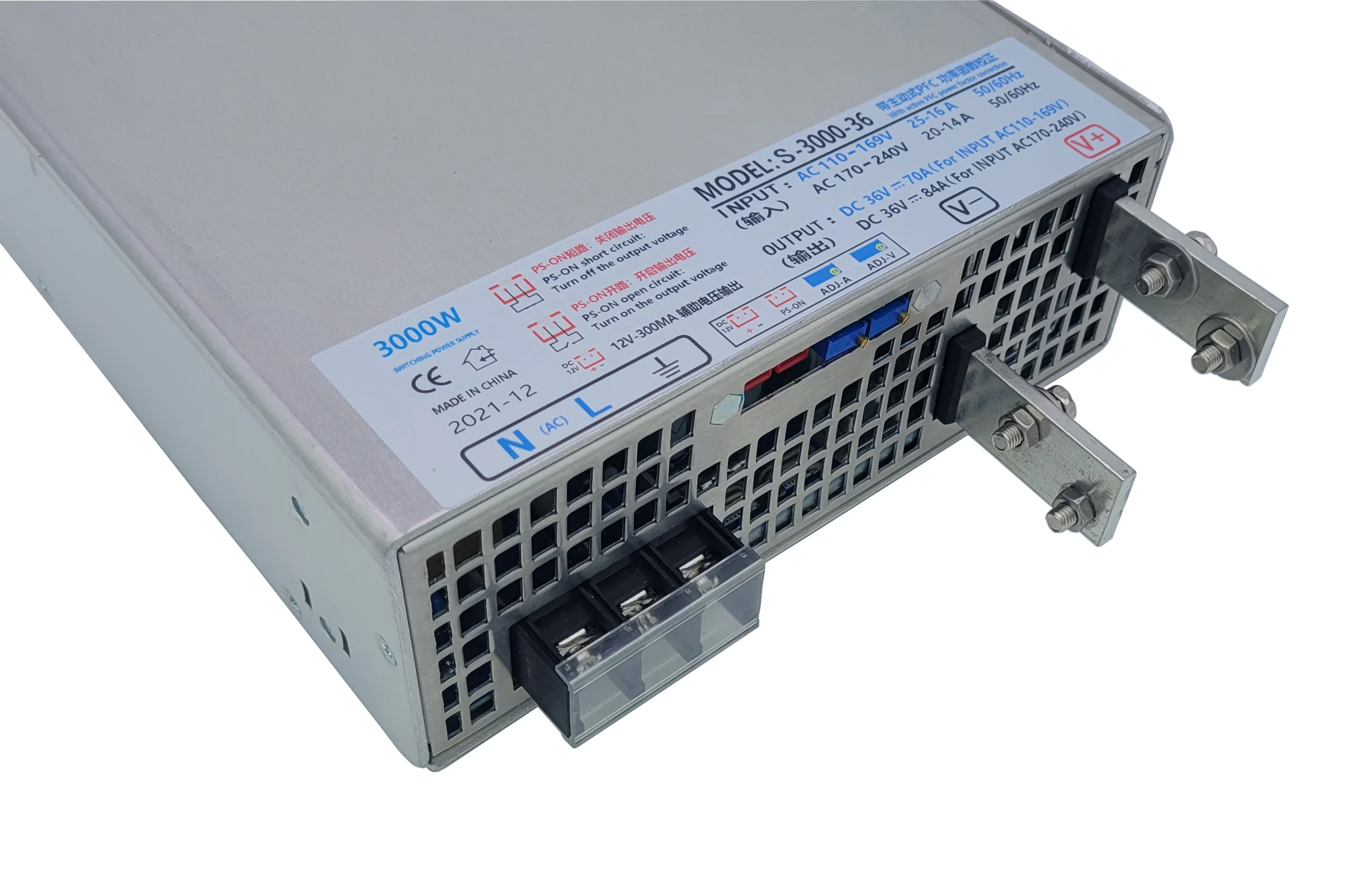 

Power Supply CE RoHS 3000W 36V 83.3 AMP High Power AC/DC Switching Power Supply 24V 36V 48V 60V 72V 110V