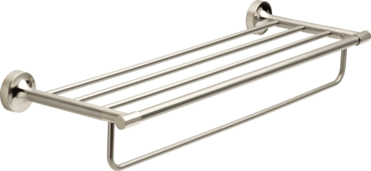 

Safford 24" Towel Rack with Item Storage in Satin Nickel