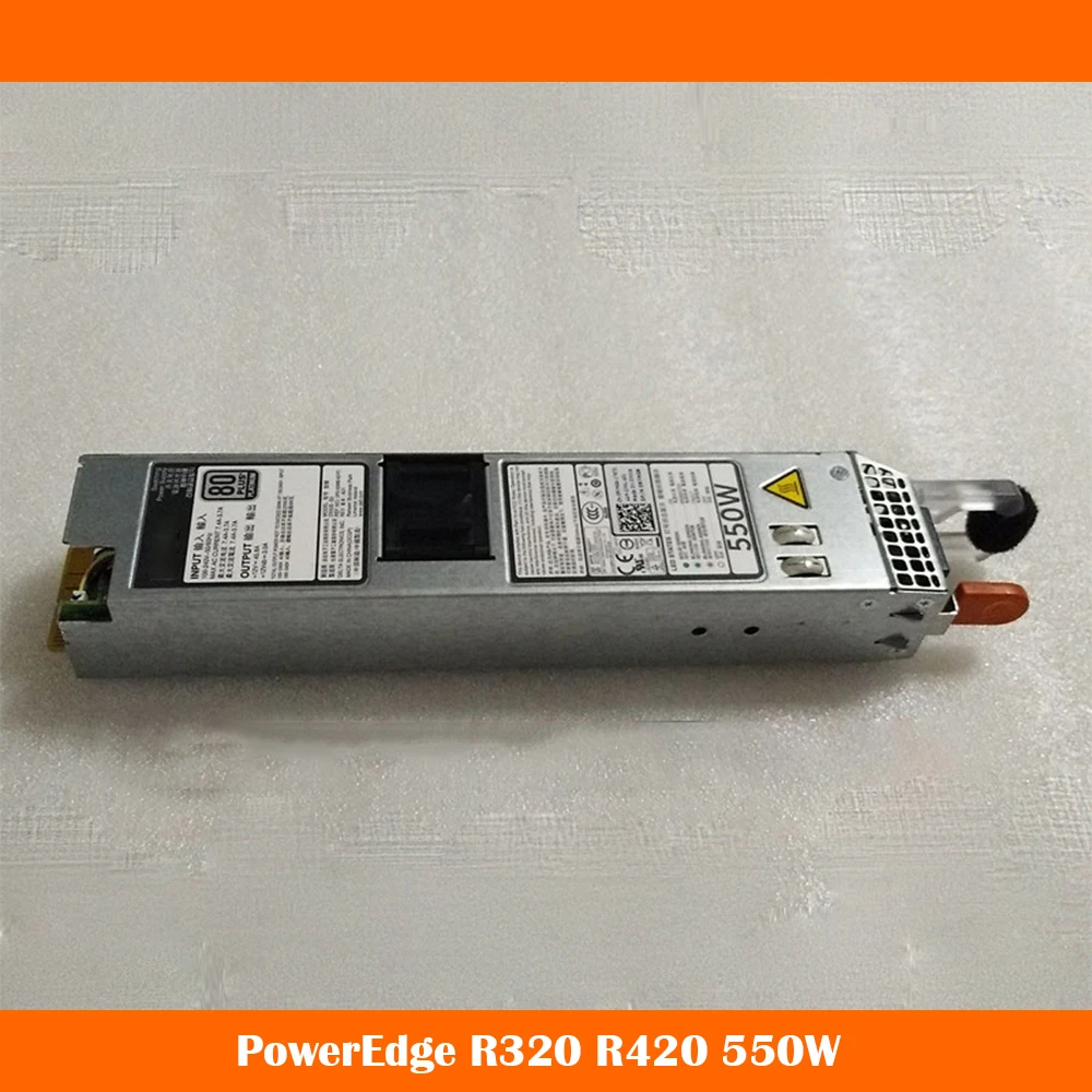 Server Power Supply For DELL PowerEdge R320 R420 D550E DPS-550MB D33R2 RYMG6 1J45G Max 550W Fully Tested