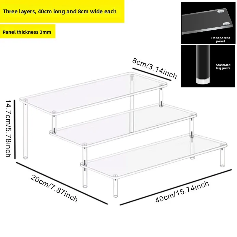 

Ярусная акриловая витрина 20x8 см