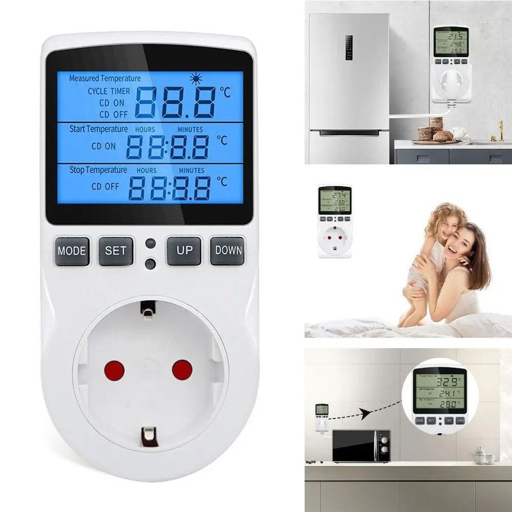 

Американская Великобритания и Австралия розетка Умный Цифровой таймер электрический детектор мощности температурный контроллер термостат