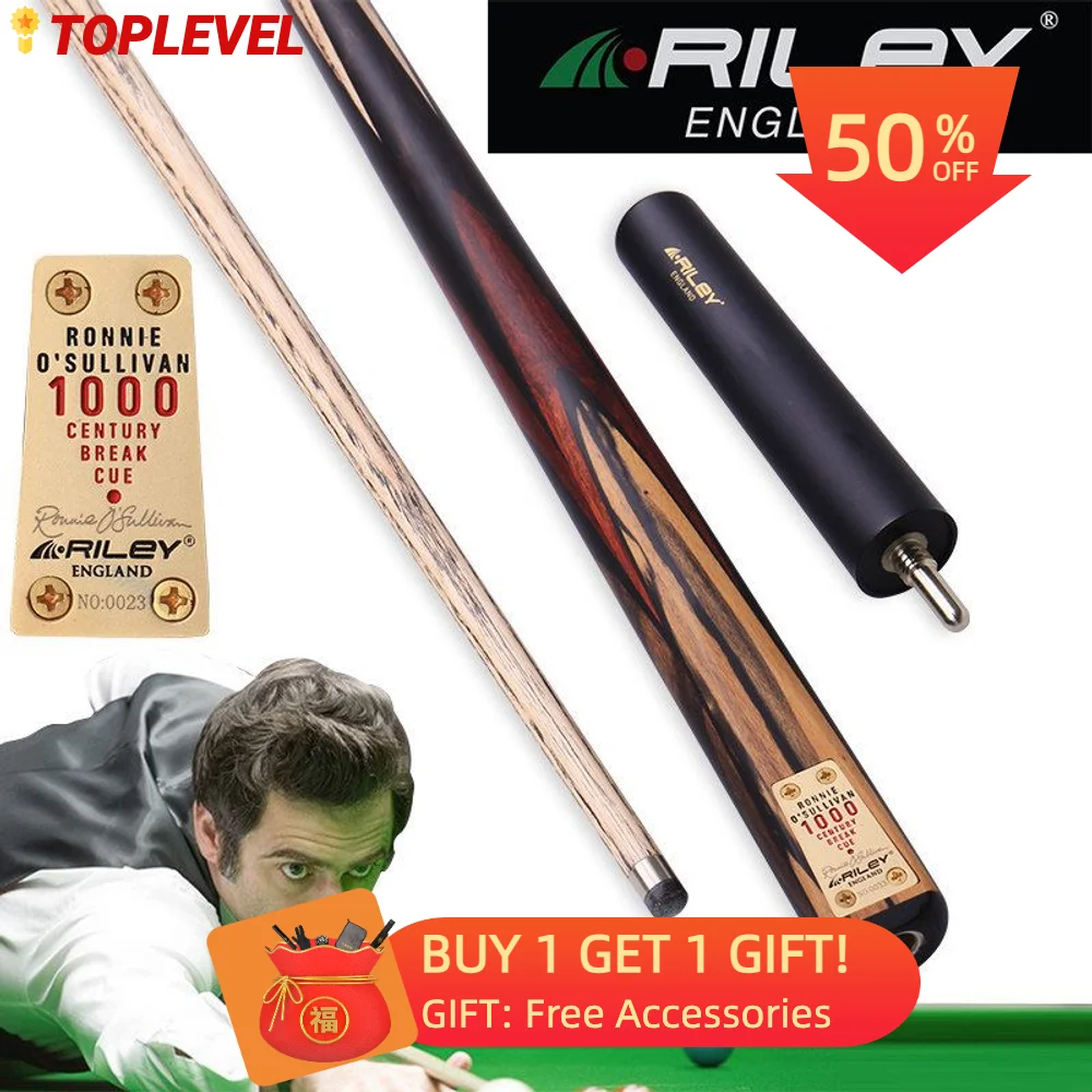 

Original RILEY RCENT-101 High-end Handmade 9.5mm One Piece Billiard Snooker Stick Cue with Case with Extension Limited to 1000