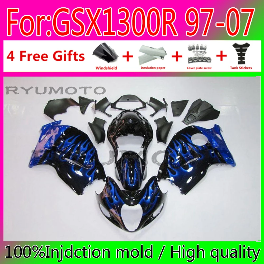 

Motorcycle Hayabusa Fairing + Tank Cover For Suzuki GSXR1300 03 04 05 06 07 GSX1300R 97 98 99 00 01 02 Fairings