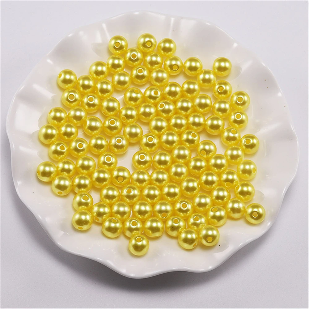 

DIY Costume Jewelry Accessories 3-12mm Multicolor Plastic ABS Imitation Pearl Straight Hole Round Pearl
