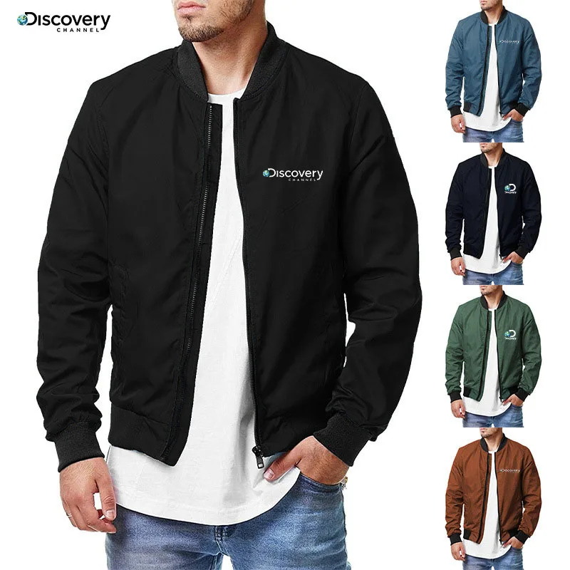 

Discovery Clothing Men's Windbreaker Jacket Casual Jacket Men's Outdoor Sports Jacket Spring Autumn Military Bomber Jacket Men's