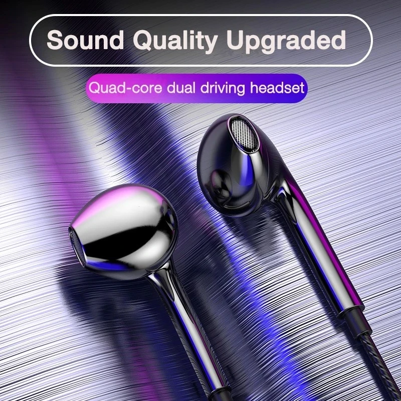 3.5mm Wired Headphones With Mic In-Ear Earphone Bass Stereo Headset Sport Gaming Earphones For IPhone 11 Xiaomi Samsung Huawei