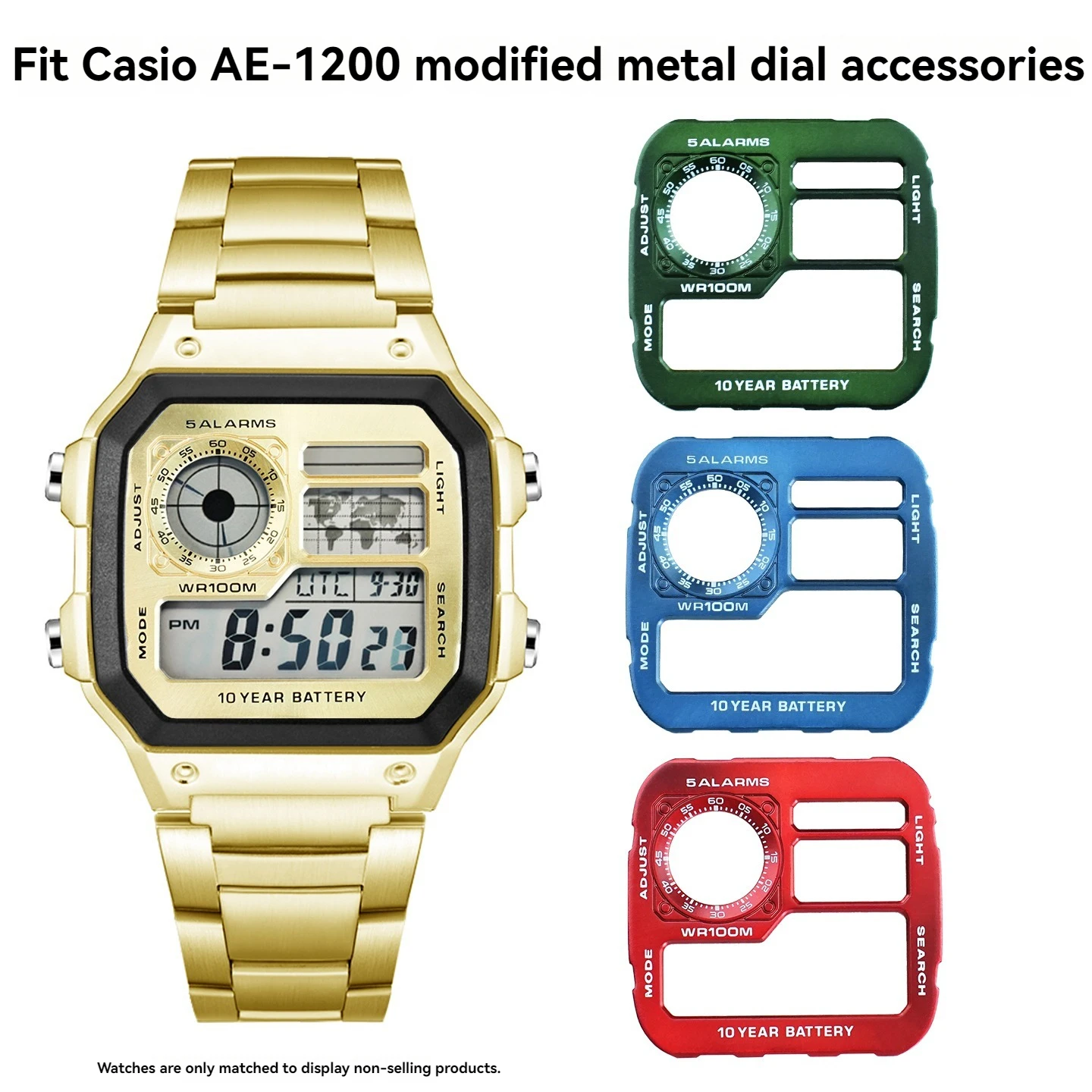 Фото Комплект для модификации циферблата часов Casio AE-1200: медные циферблаты, высококачественные запчасти для модификации механизма 3299, сменные детали для апгрейда №2