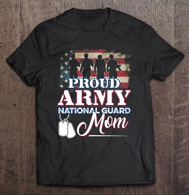 

Футболка с надписью National Guard Mom Proud Army National Guard, мужская одежда большого размера, футболка для мужчин, Спортивная мужская блузка большого разм...