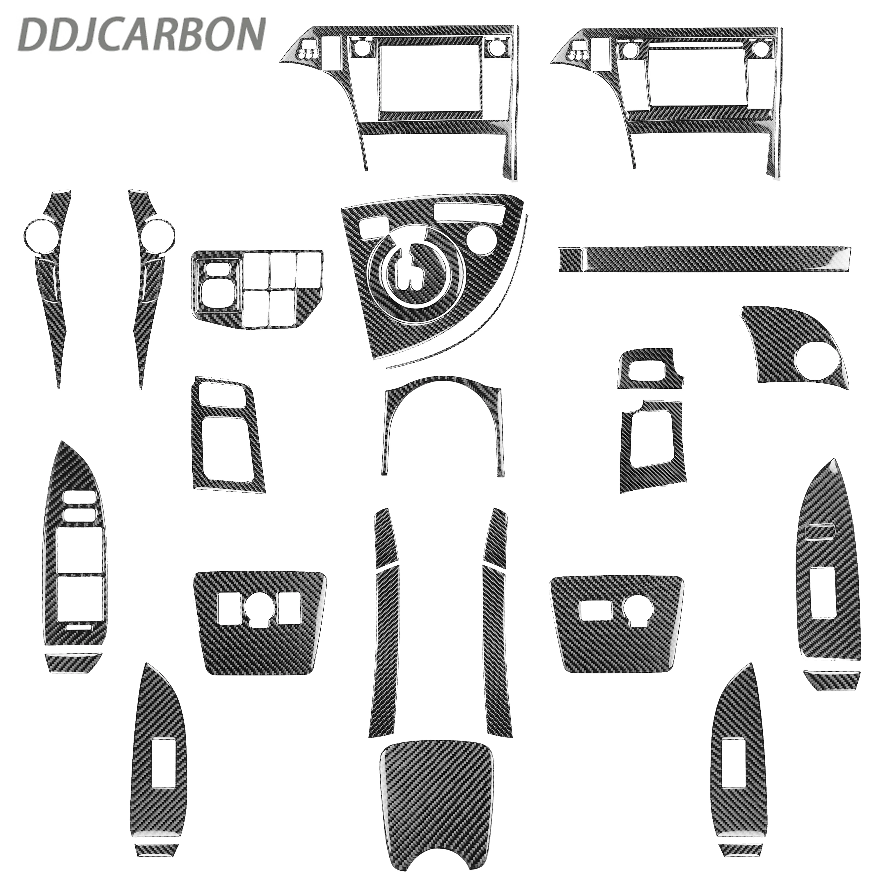 

For Toyota Prius XW30 ZVW30 ZVW35 2009-2015 Carbon Fiber Interior Car Accessories Steering Wheel Center Control Storage Sticker