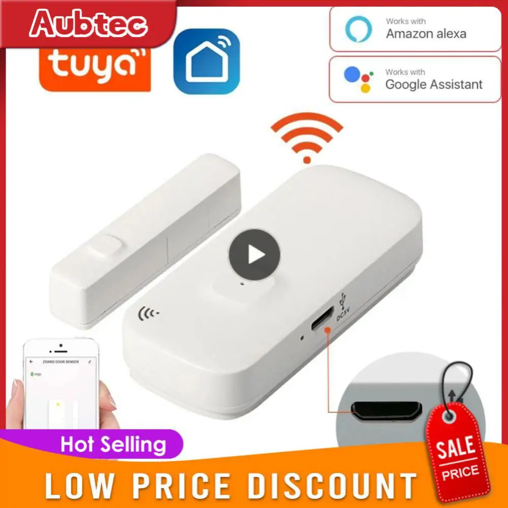 

Rechargeable Door Open Closed Detectors Wireless Sensor Alarm Smart Life Wifi Smart Home Door Magnetic Sensor Tuya Smart