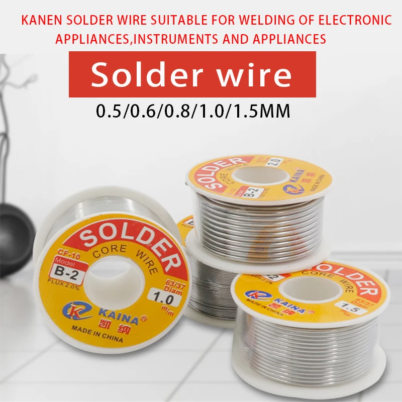 

100g 0.5/0.6/0.8/1.0/1.5mm Rosin wire solder FLUX 2.0% 45FT Tin Wire Melt