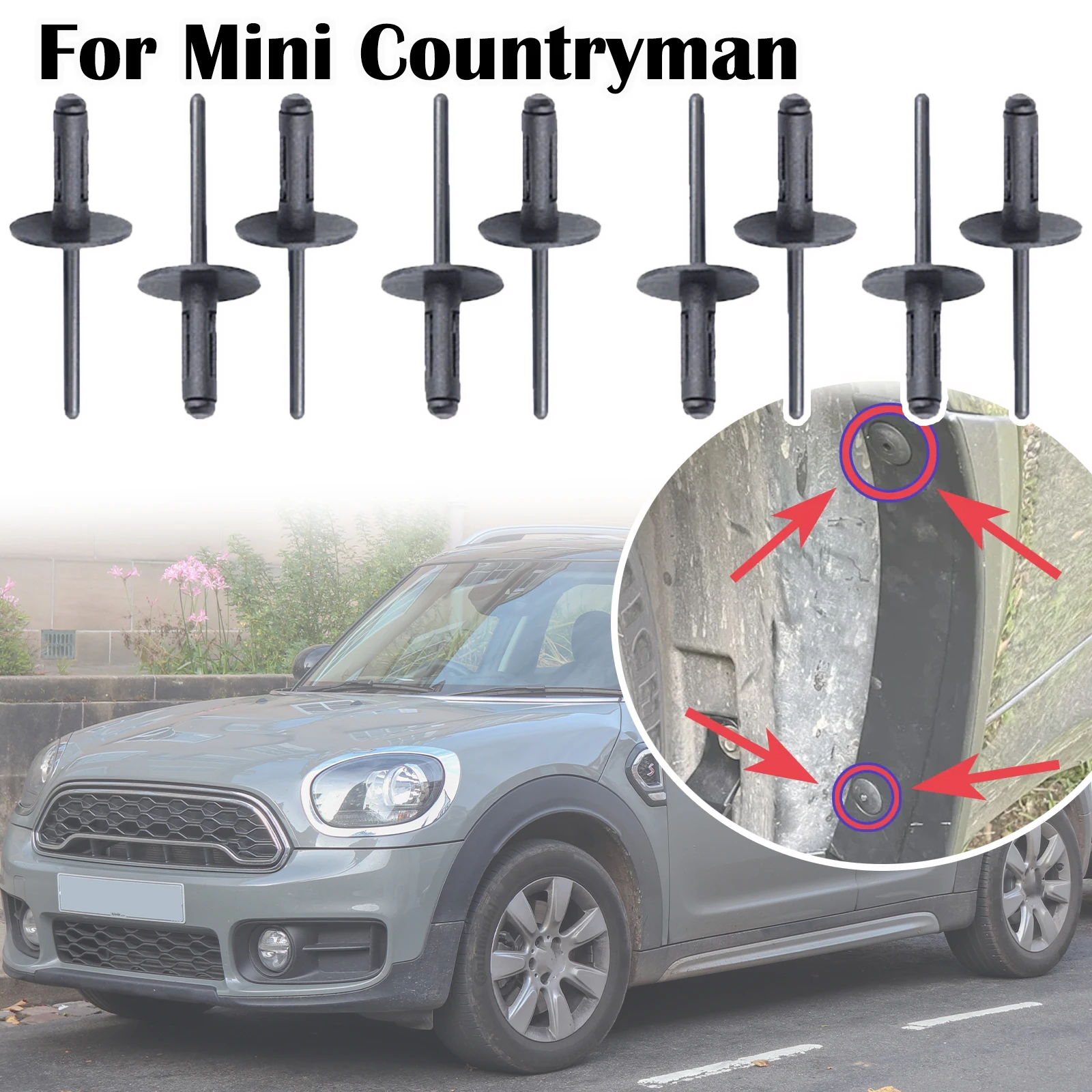 

20 шт. для BMW Mini Countryman R60 F60 Cooper S D, накладка на колесную арку, заклепки, бамперы, боковые юбки, зажим 2010 2011 2012-2021